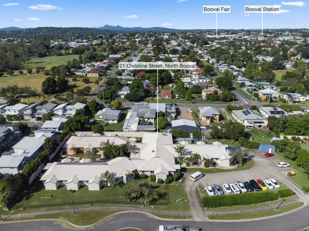Aerial view of Christine Court in North Booval
